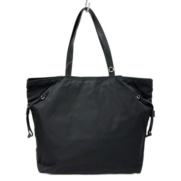 Auth PRADA - Black Nylon Leather Tote Bag - Picture 3 of 13